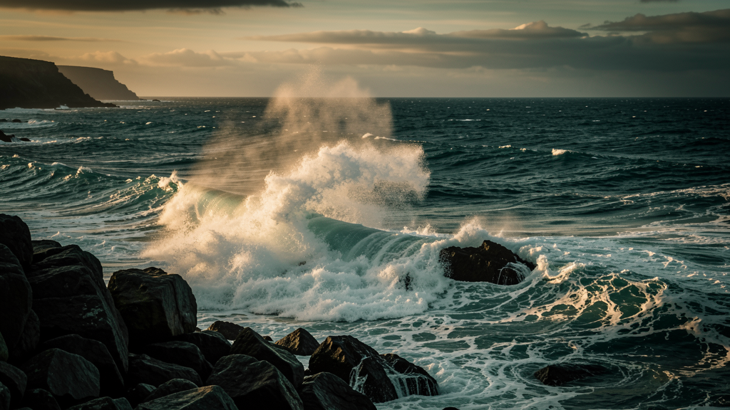 Cinematic coastal banner